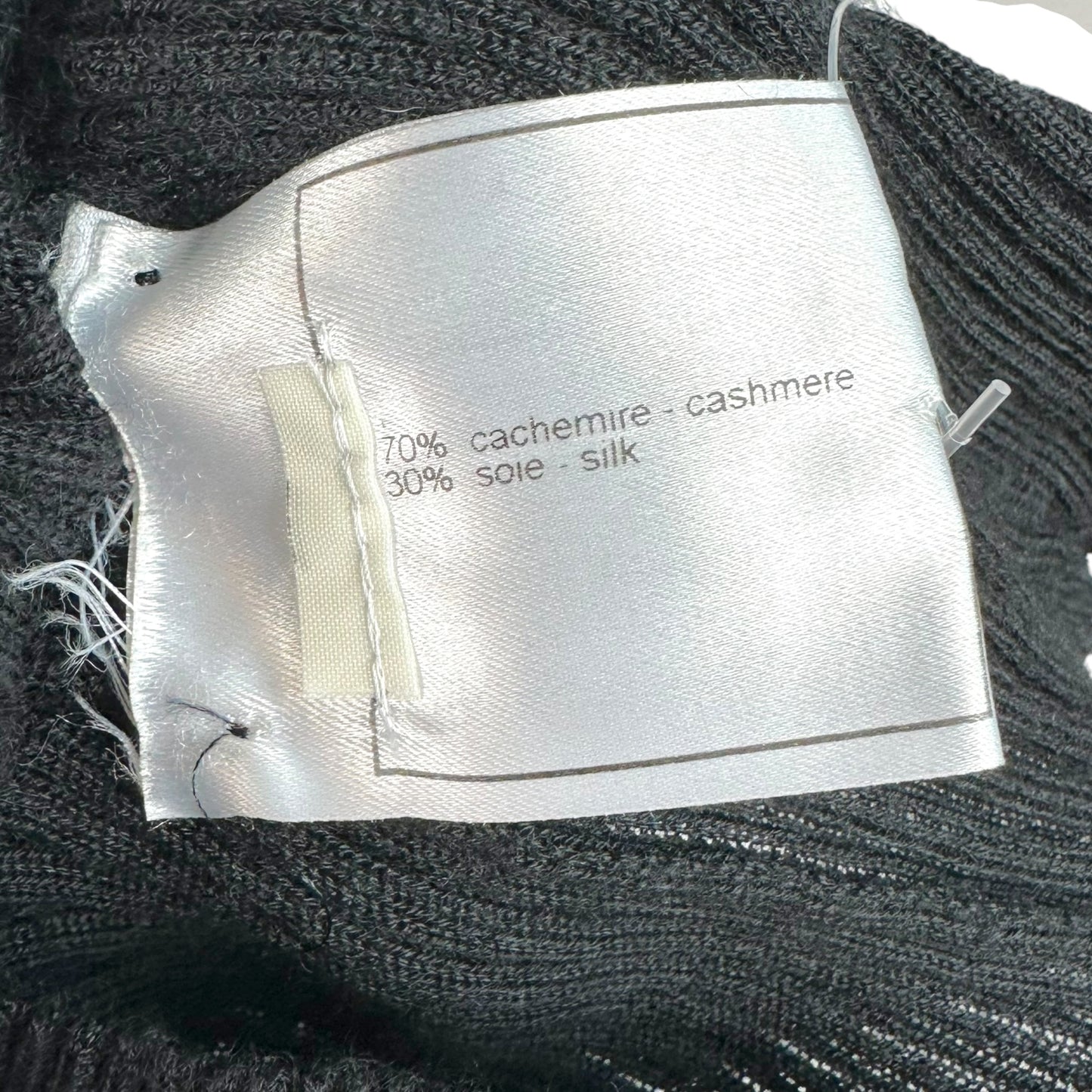 Chanel Black Cashmere Silk Open Back Knit Top