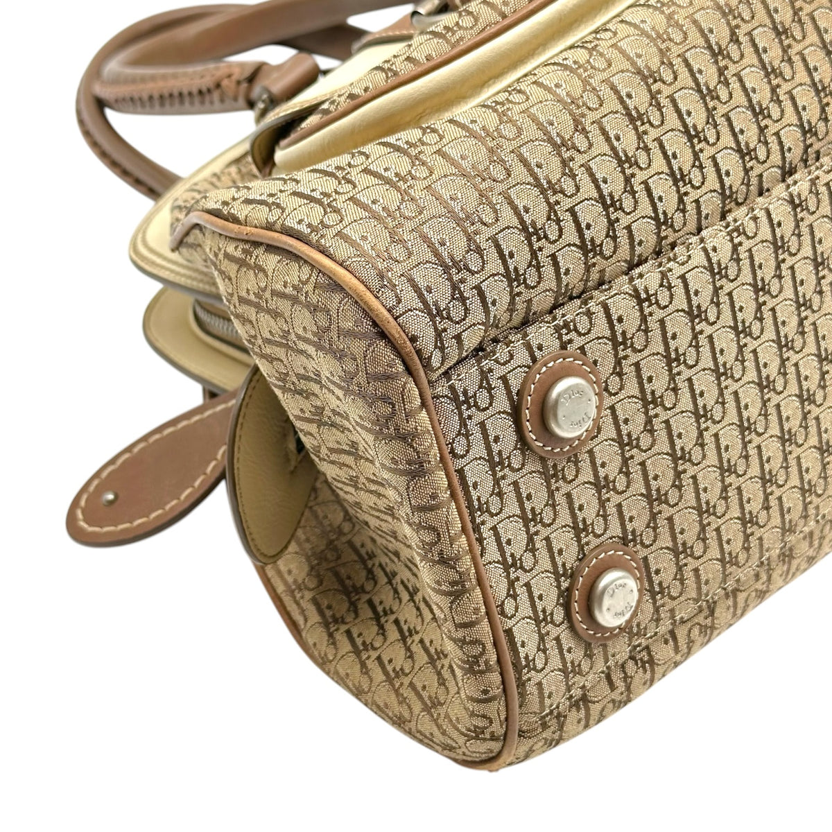 Christian Dior Cargo Pocket Shoulder Bag Tan Trotter Monogram