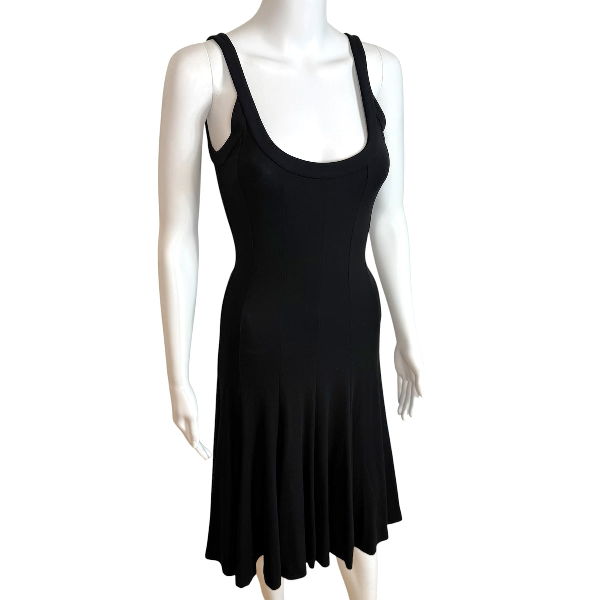 Dolce & Gabbana Black Flowy Hem Midi Dress