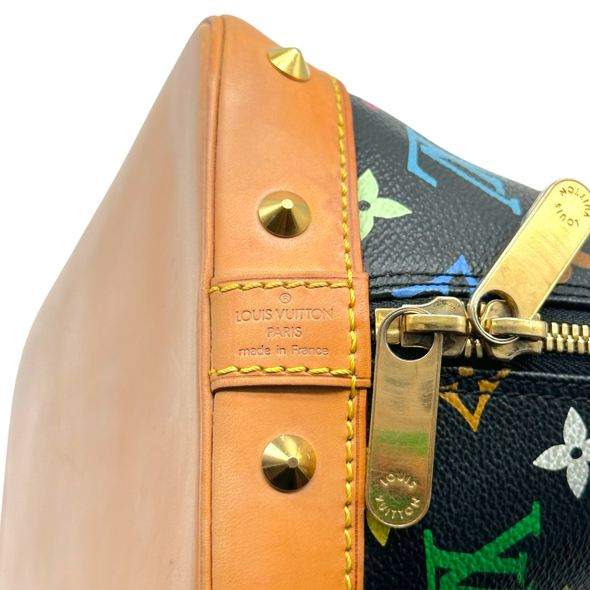 Louis Vuitton Black Multicolor Murakami Alma PM Handbag