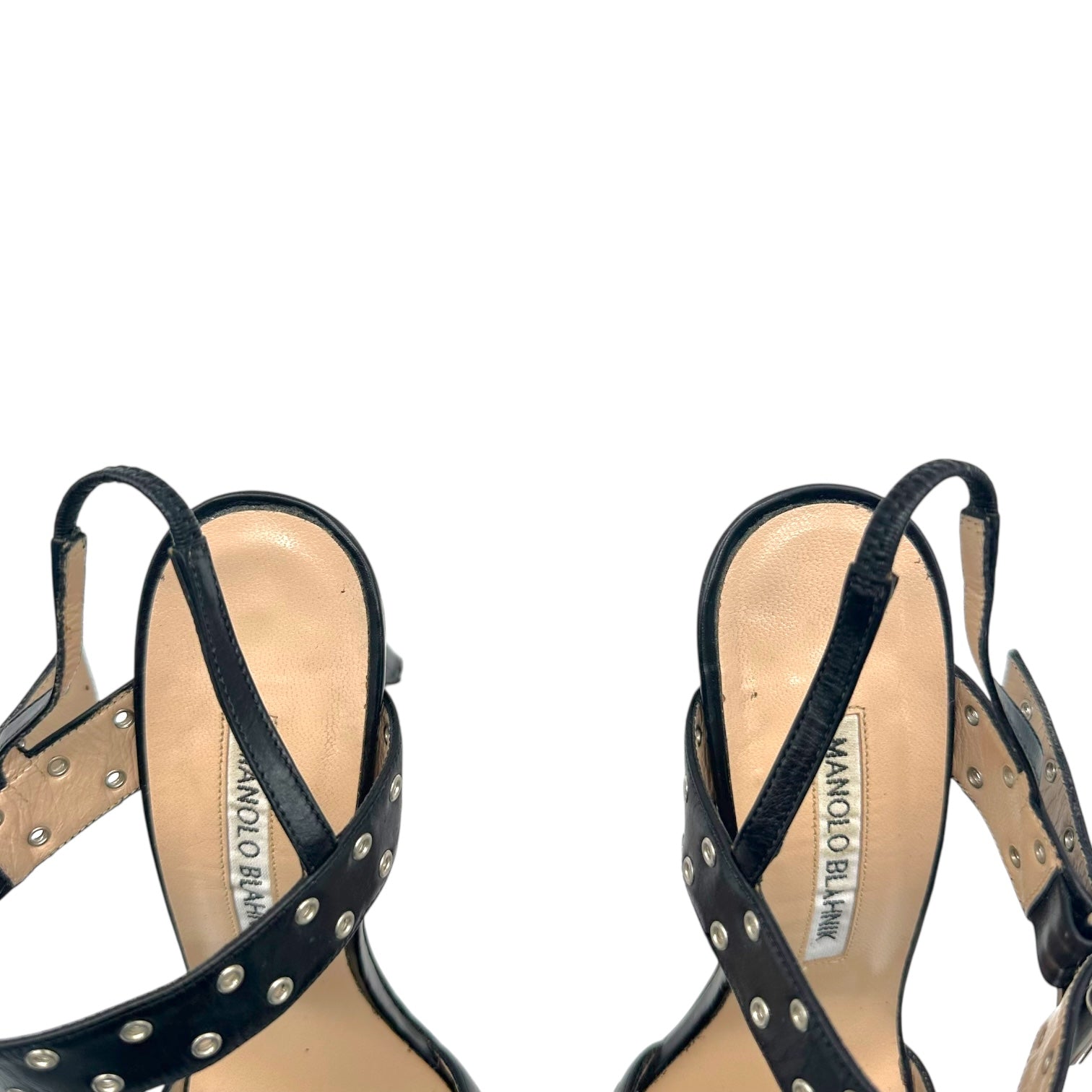 Manolo Blahnik Black Studded Rivet Heels - Outfit Repeater
