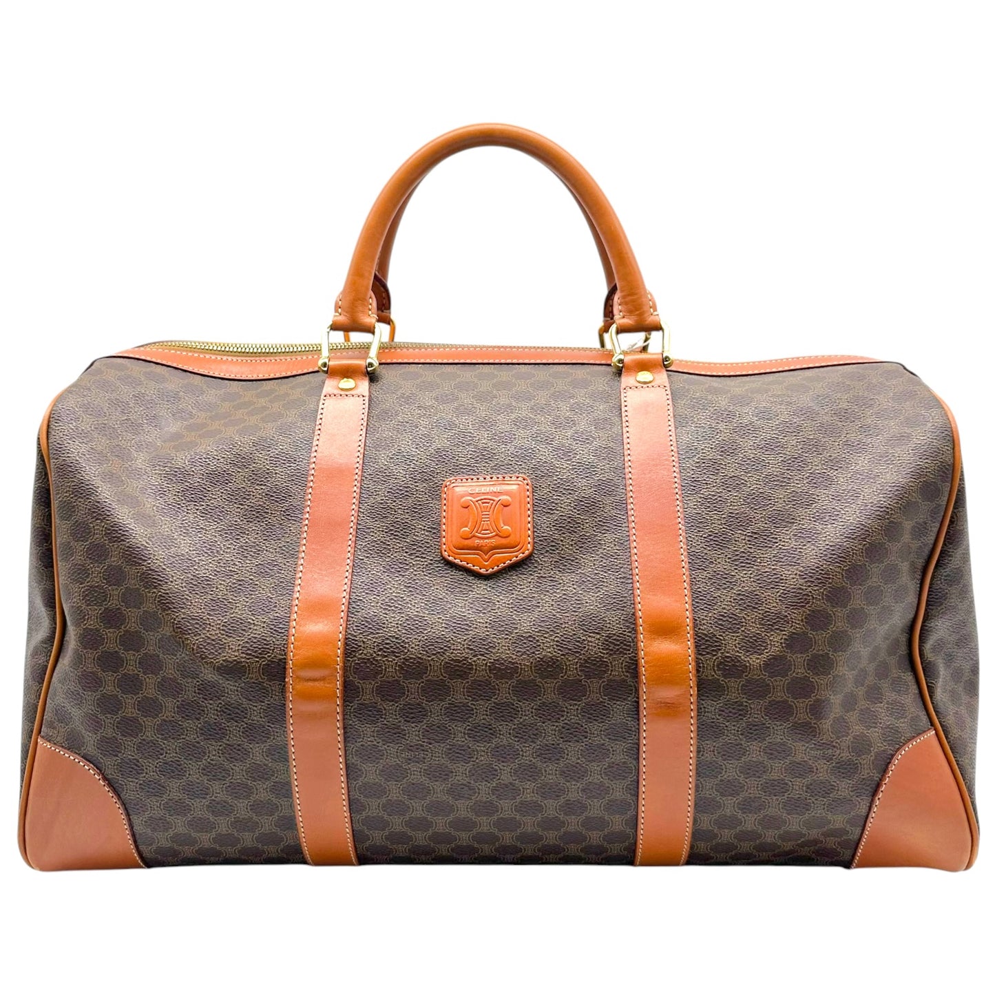 Celine Brown Triomphe Monogram Small Duffle Bag
