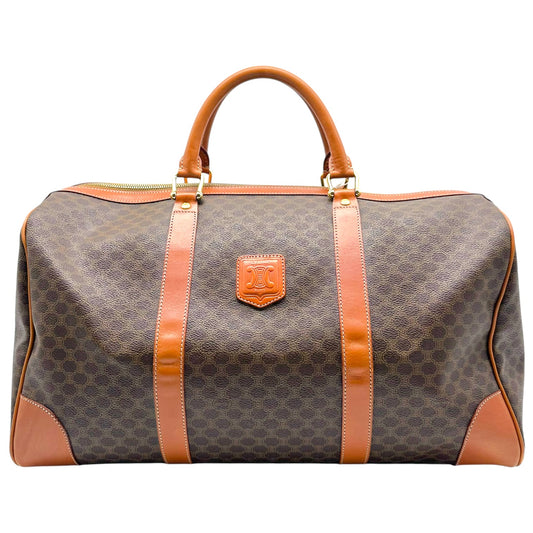 Celine Brown Triomphe Monogram Small Duffle Bag
