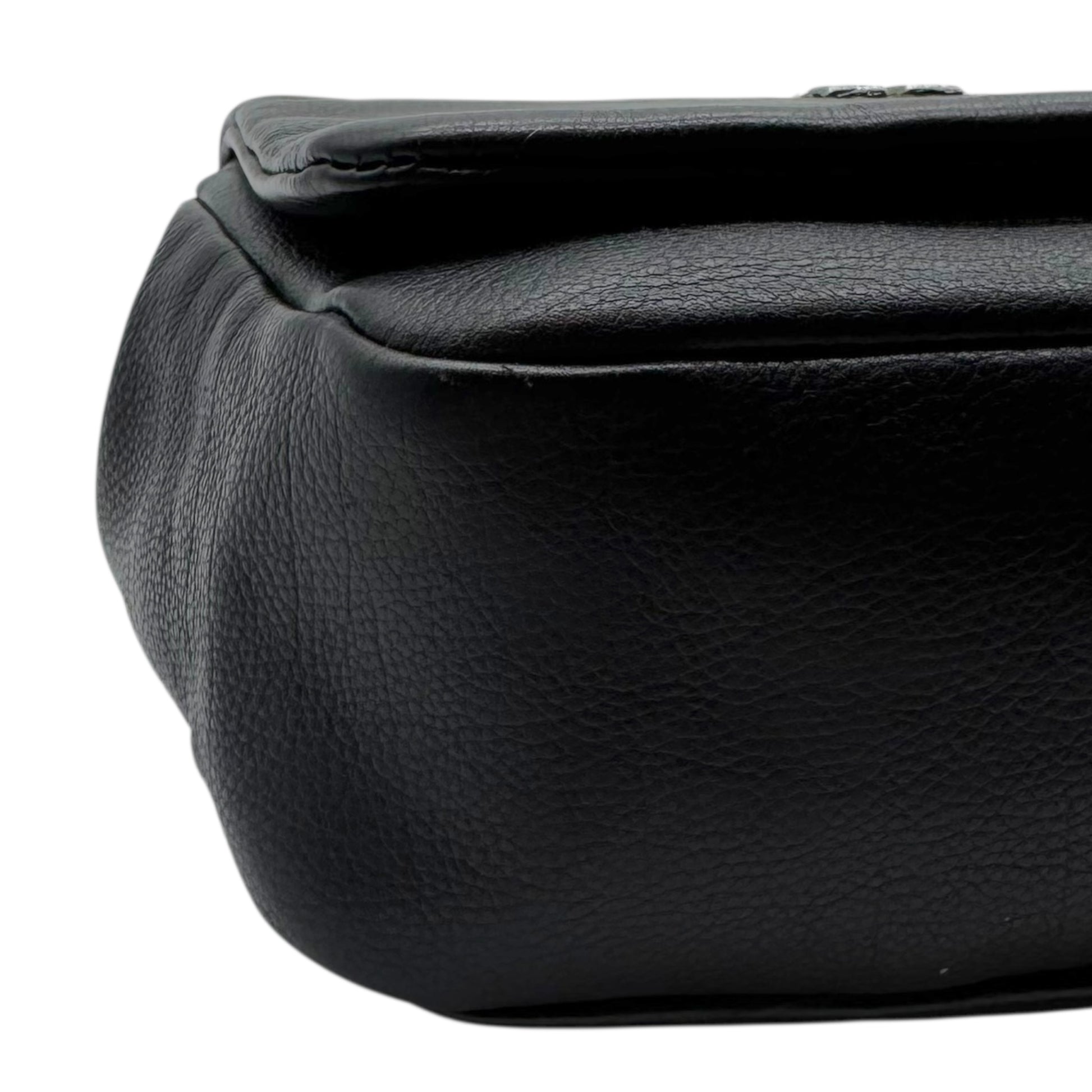 Chanel Black Lambskin CC Studded Logo East West Shoulder Bag 2008-09 - Outfit Repeater