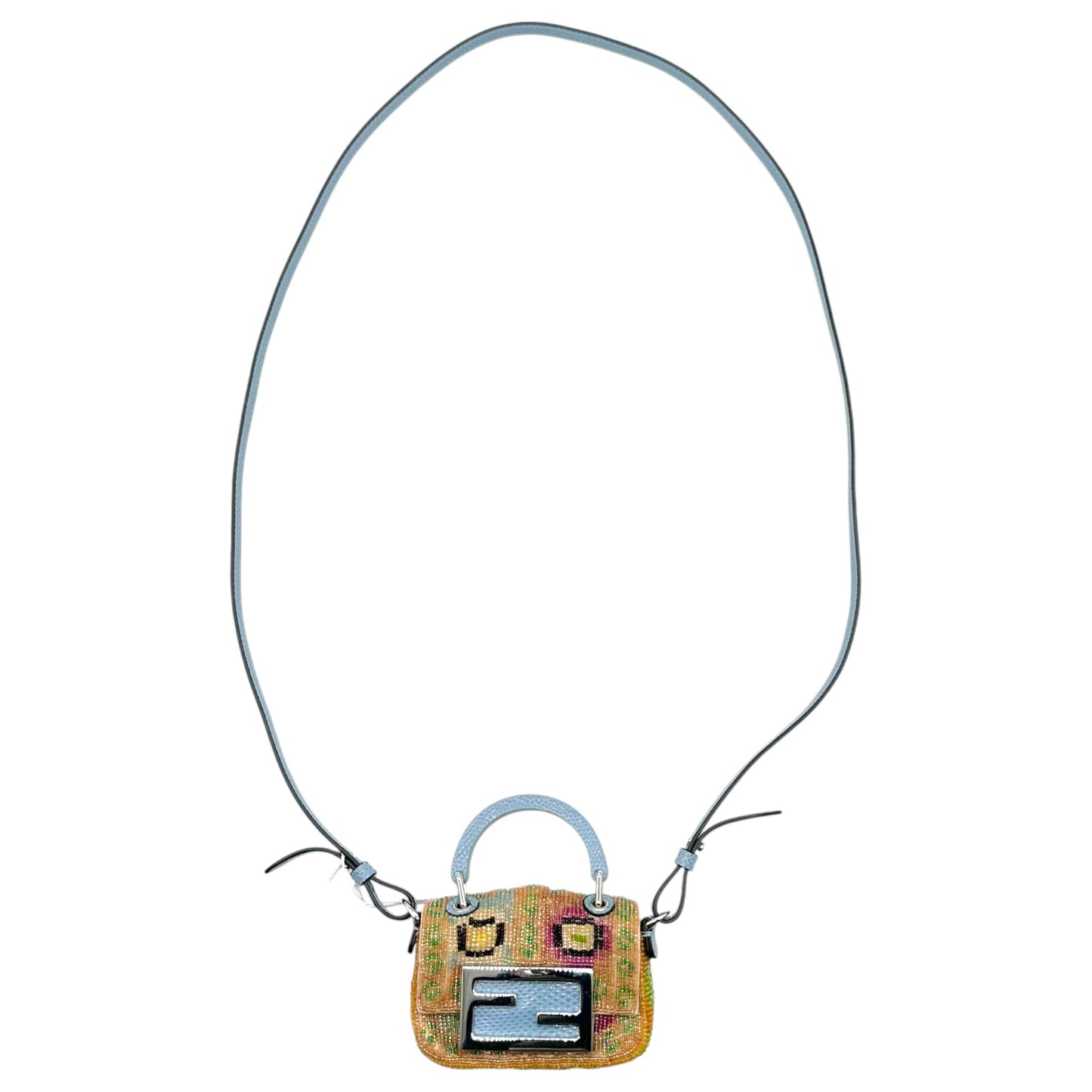 Fendi Micro Baguette Bag Multicolor Beaded Design