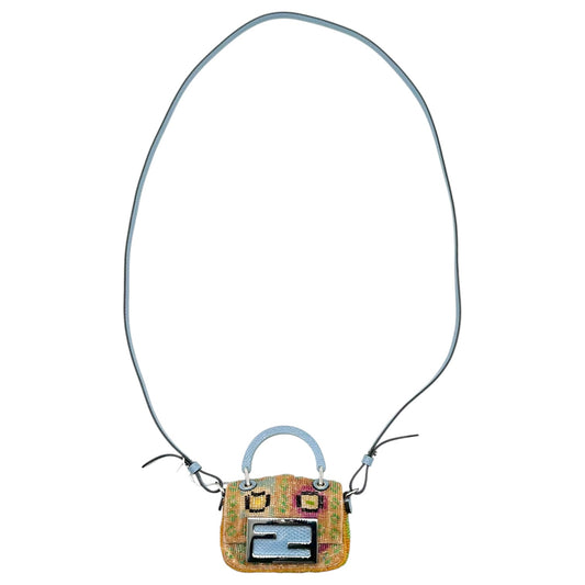 Fendi Micro Baguette Bag Multicolor Beaded Design