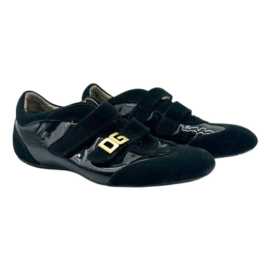 D&G Dolce & Gabbana Black Leather & Suede Low Profile Sneakers - Outfit Repeater