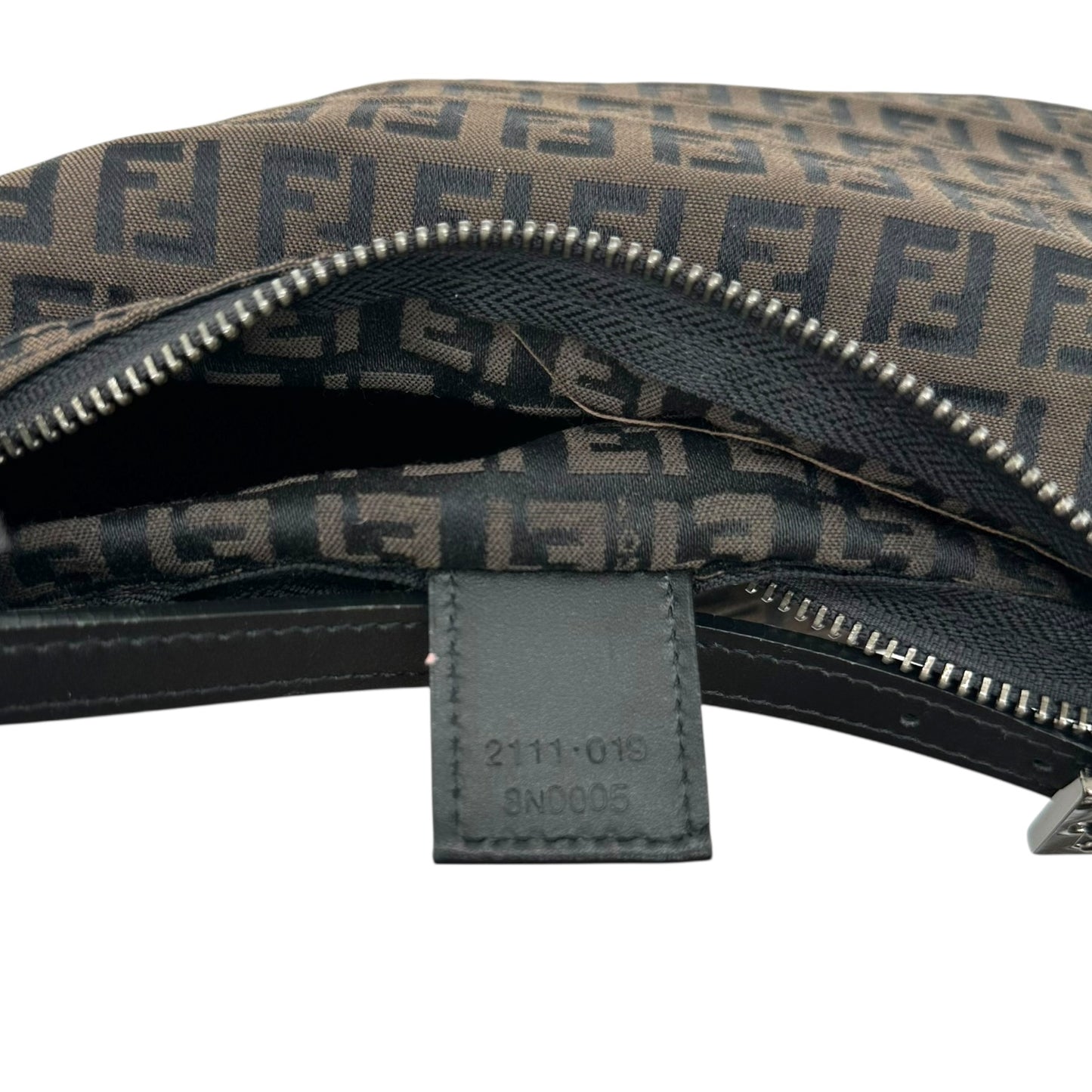 Fendi Brown Zucca Monogram Pochette Bag - Outfit Repeater