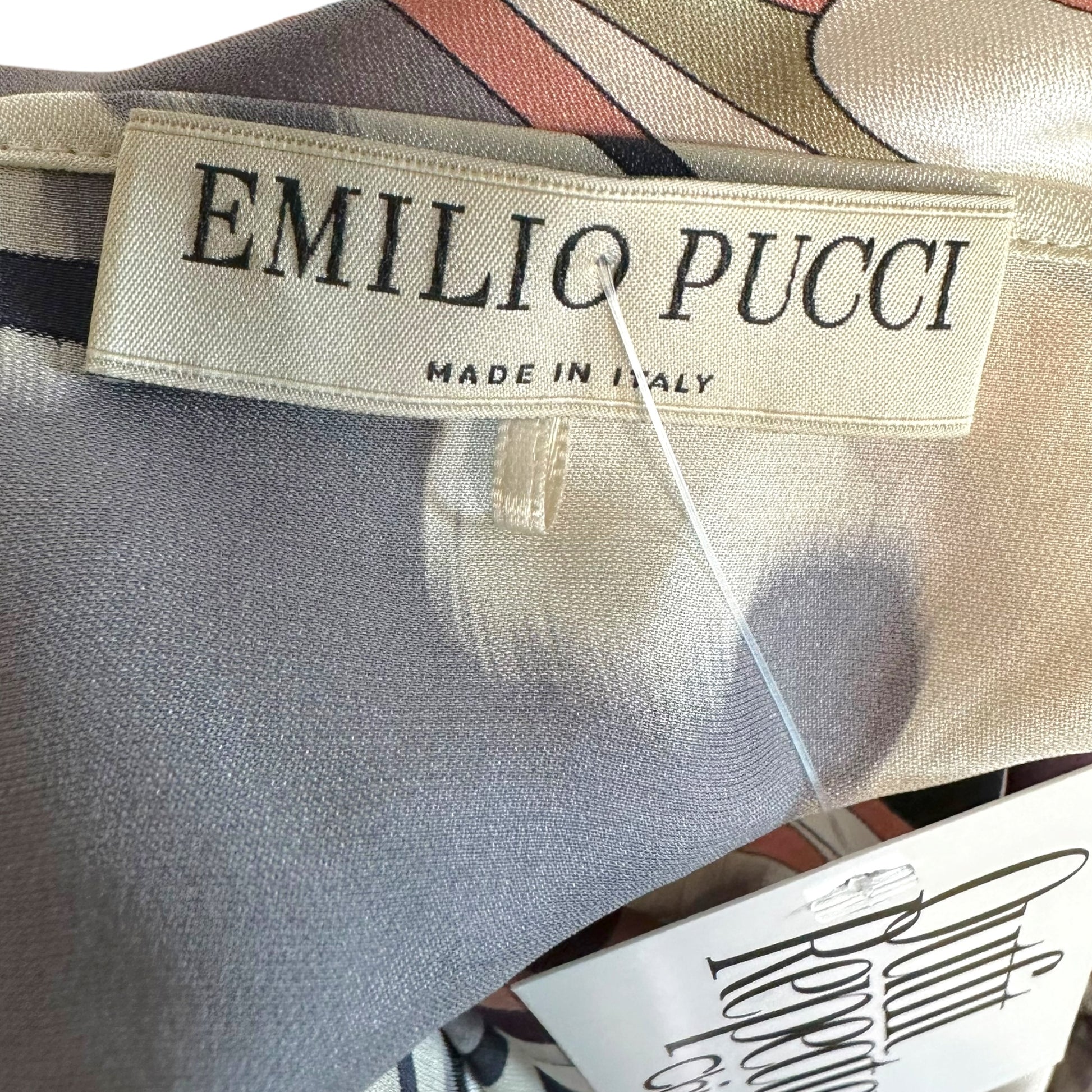 Emilio Pucci Silk Off-Shoulder Dolman Blouse Dusty Rose Gray