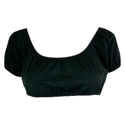 D&G Dolce & Gabbana 90's Cotton Off-Shoulder Cropped Puff Sleeve Blouse