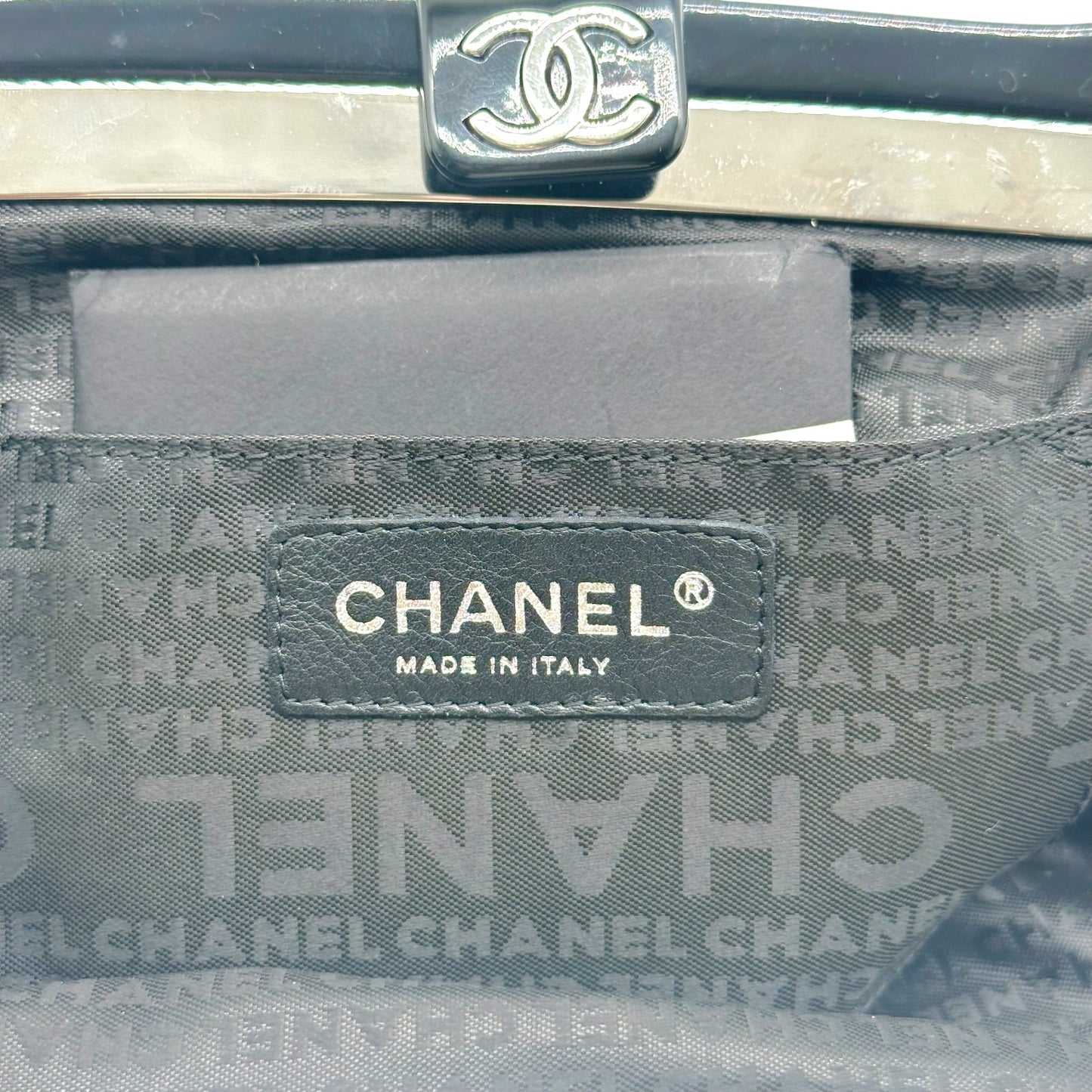 Chanel No.5 Black Fur & Resin Chain Strap Frame Shoulder Bag 2005-06