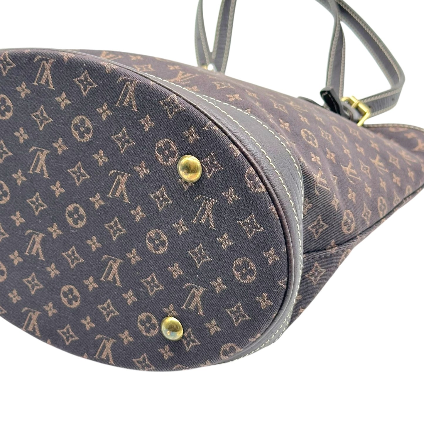 Louis Vuitton Brown Lin Monogram Petit Bucket Shoulder Bag