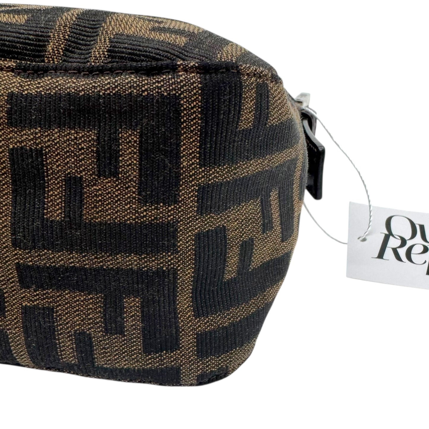 Fendi Classic Zucca Monogram Fold-Over Baguette Bag