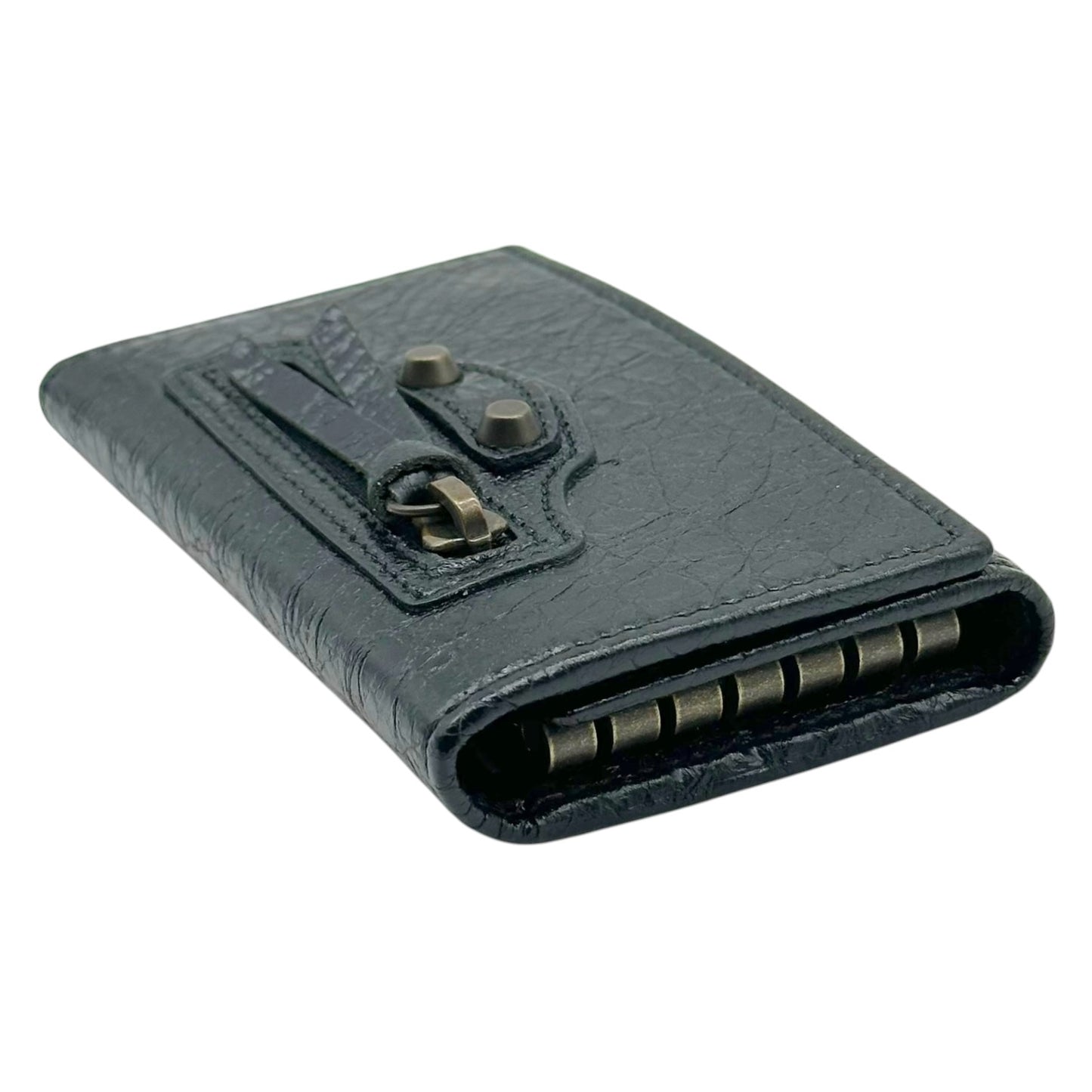 Balenciaga Black Leather City Key Pouch