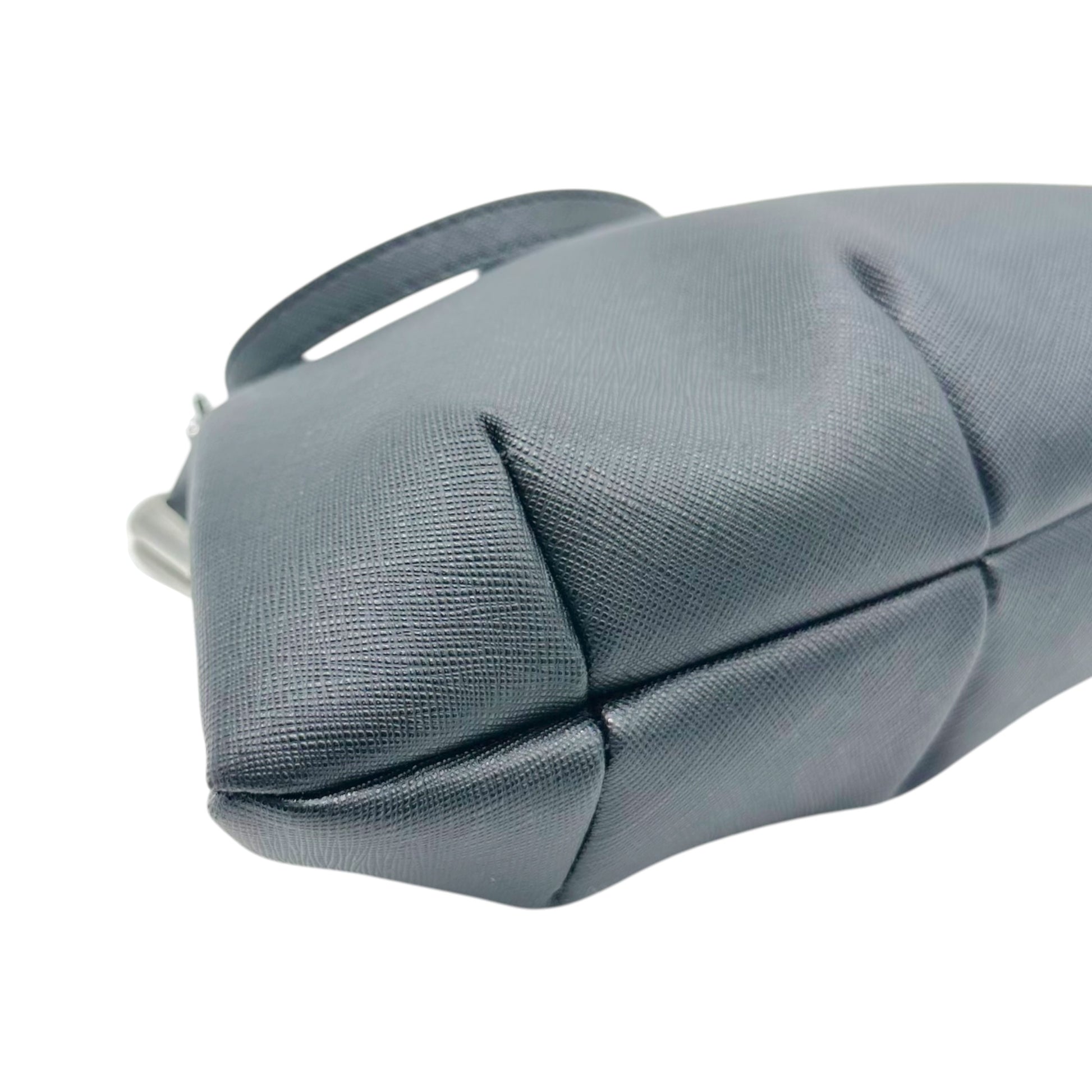 Vivienne Westwood Black Leather Mini Bag with Kisslock Closure