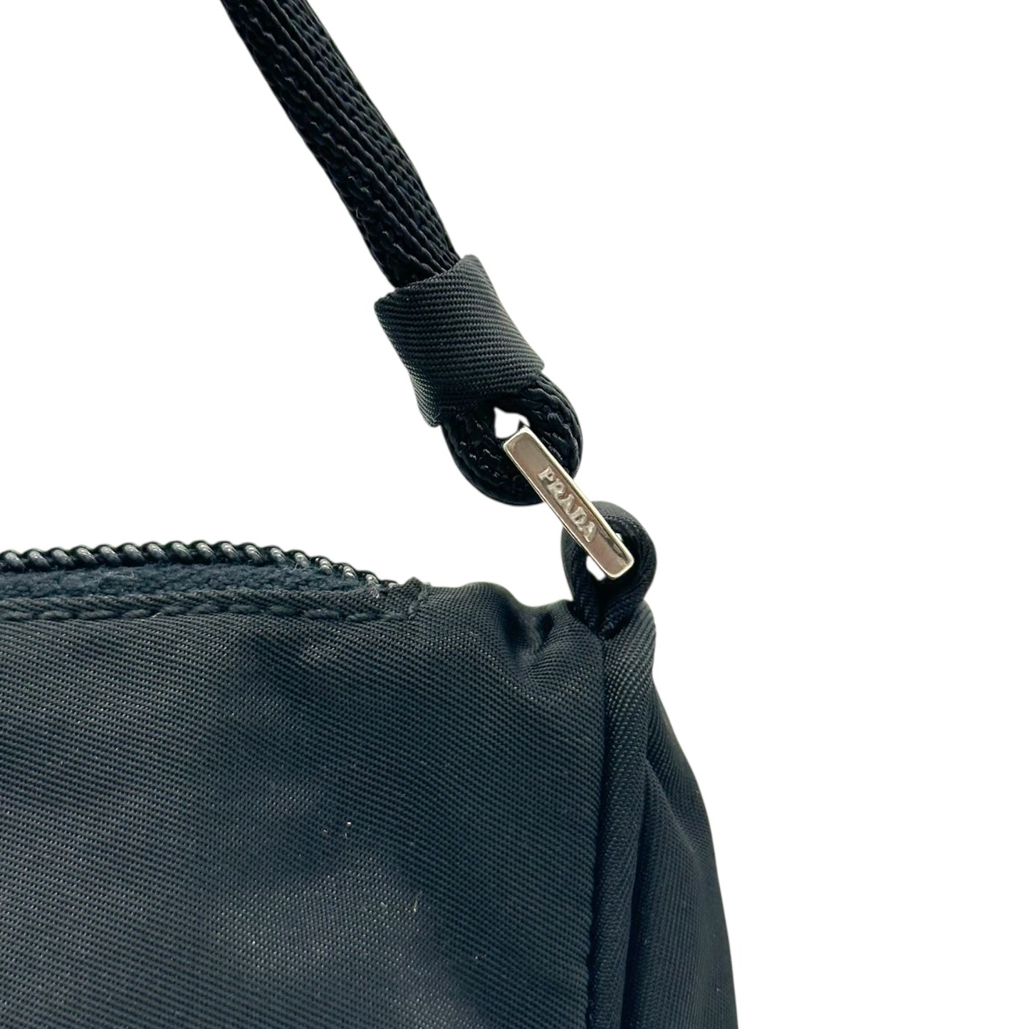 Prada Black Nylon Square Mini Pochette Bag