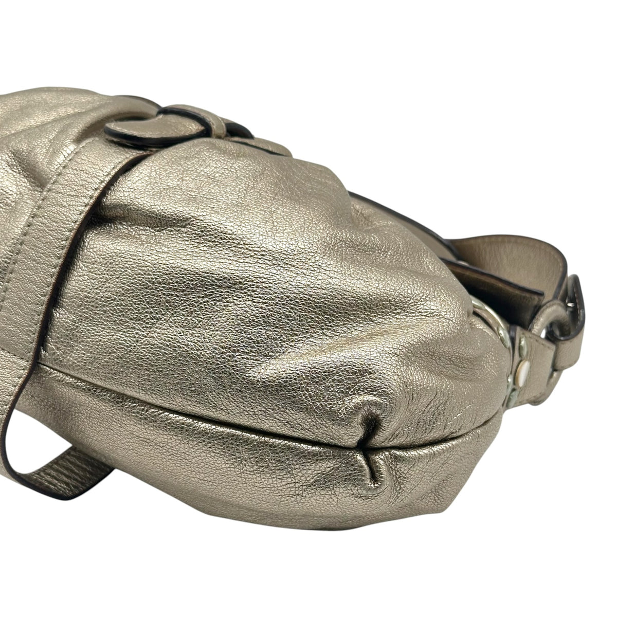 Loewe Metallic Leather Shoulder Bag with Mother of Pearl