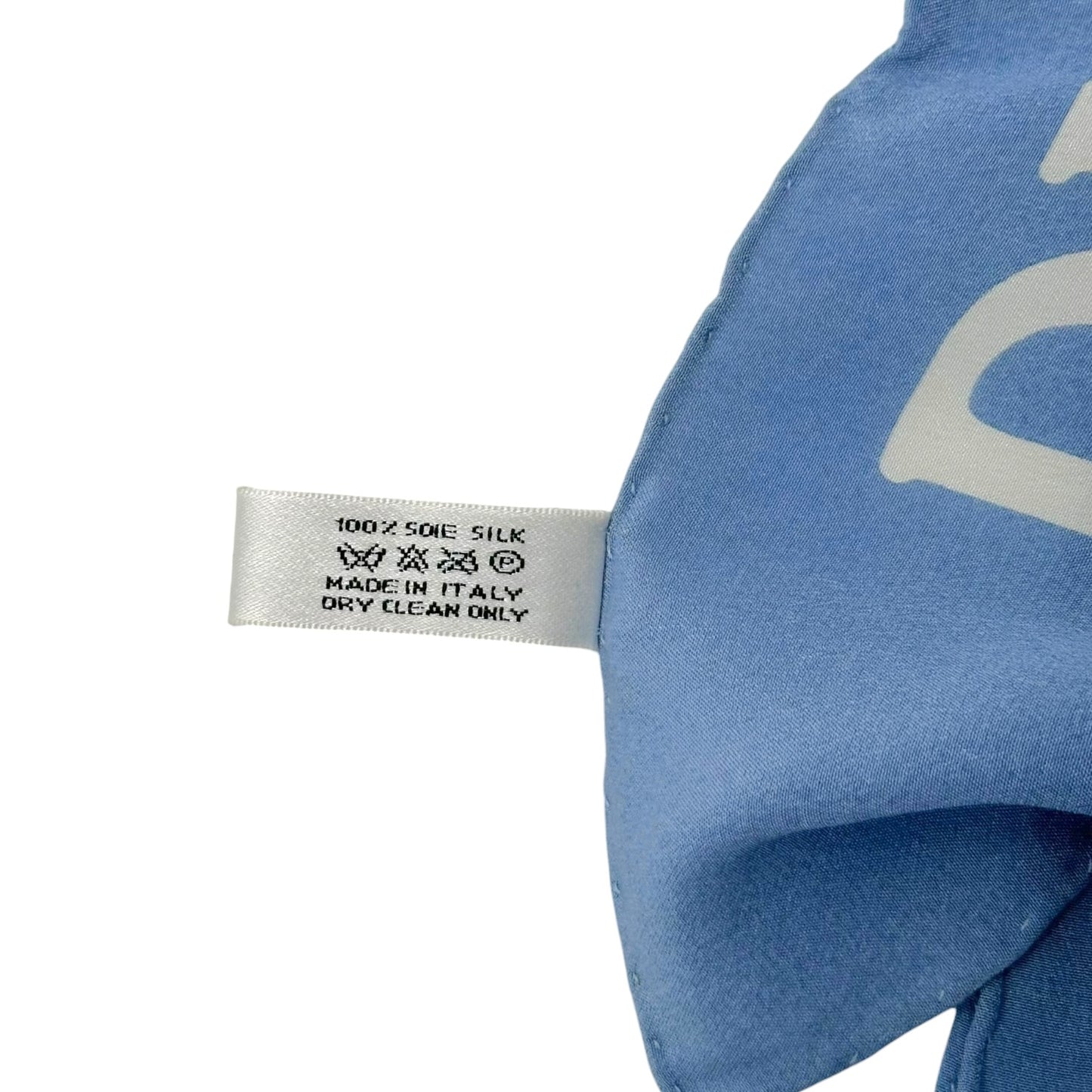 Christian Dior Light Blue & White J'Adore Dior Silk Stole Scarf