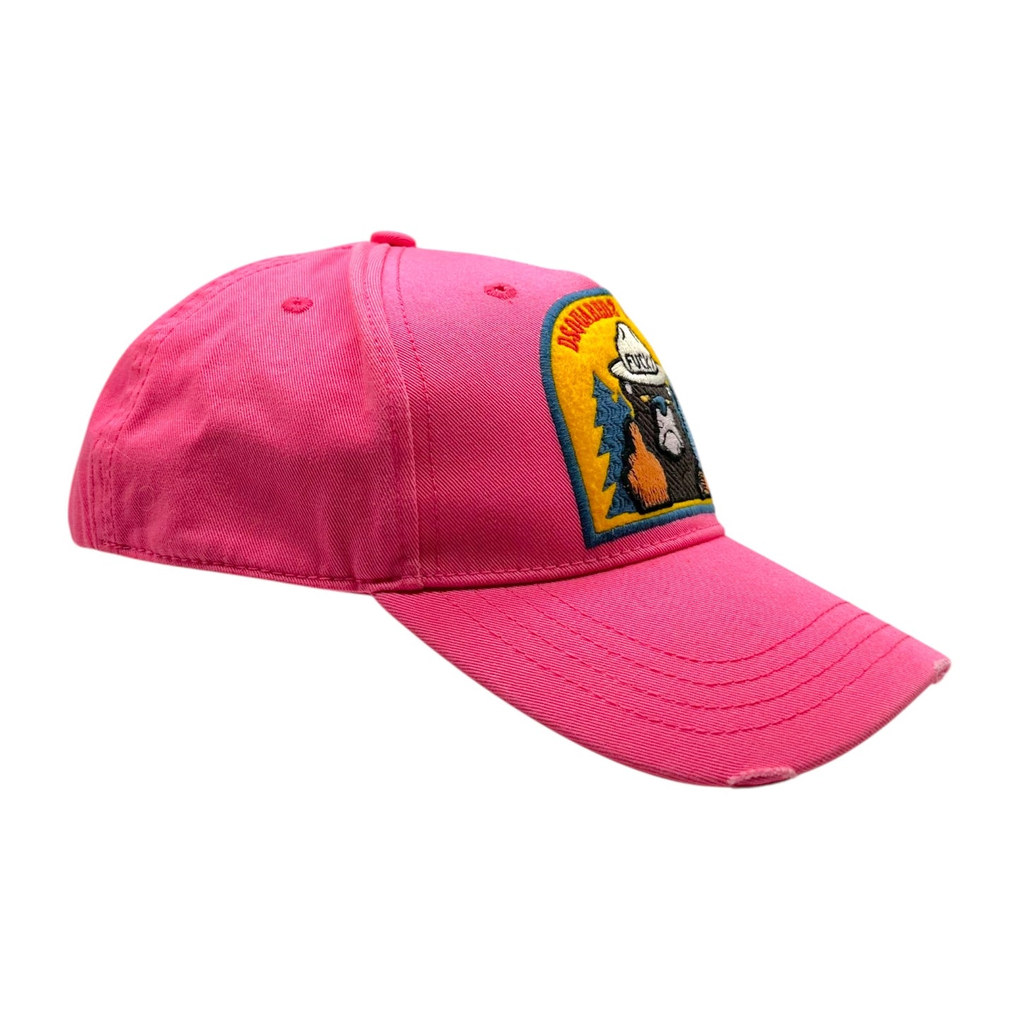 Dsquared2 Hot Pink 'Fucky' Ranger Bear Graphic Baseball Cap