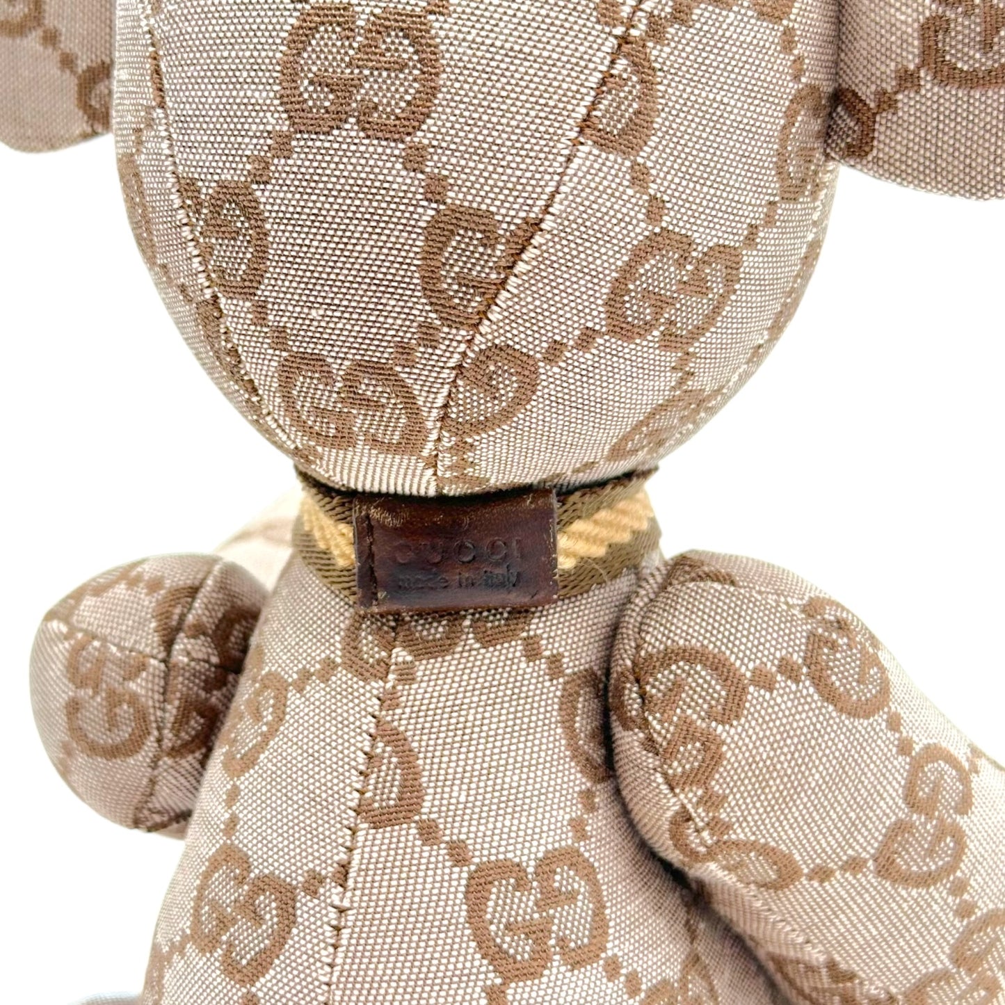Gucci Tan Monogram Teddy Bear