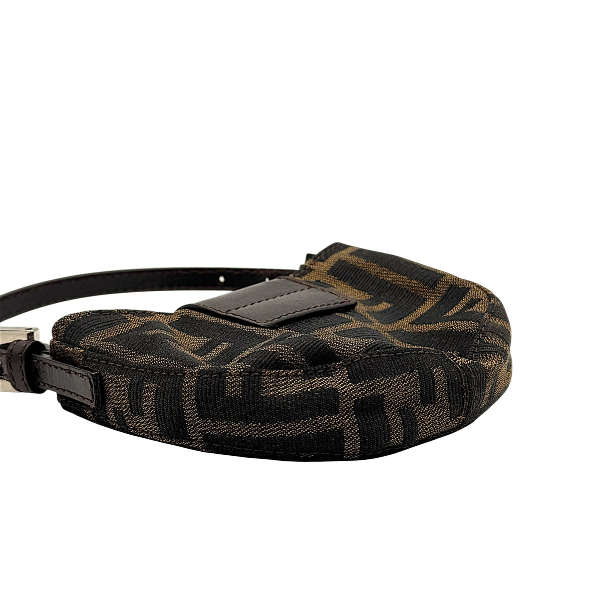 Fendi Micro Croissant Handbag Brown Zucca Monogram