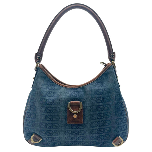 Gucci Denim Monogram Abby Shoulder Bag