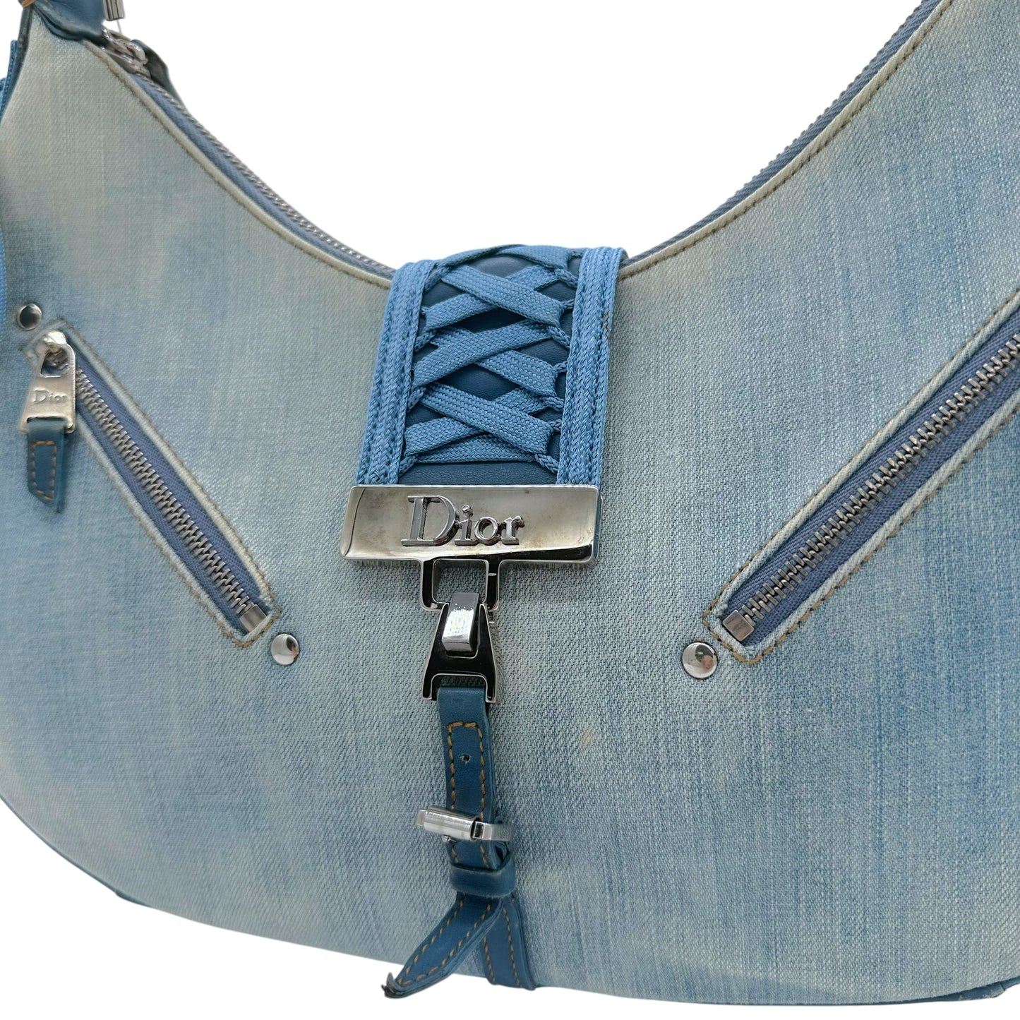 Christian Dior Light Wash Denim Admit It Shoulder Bag - Outfit Repeater