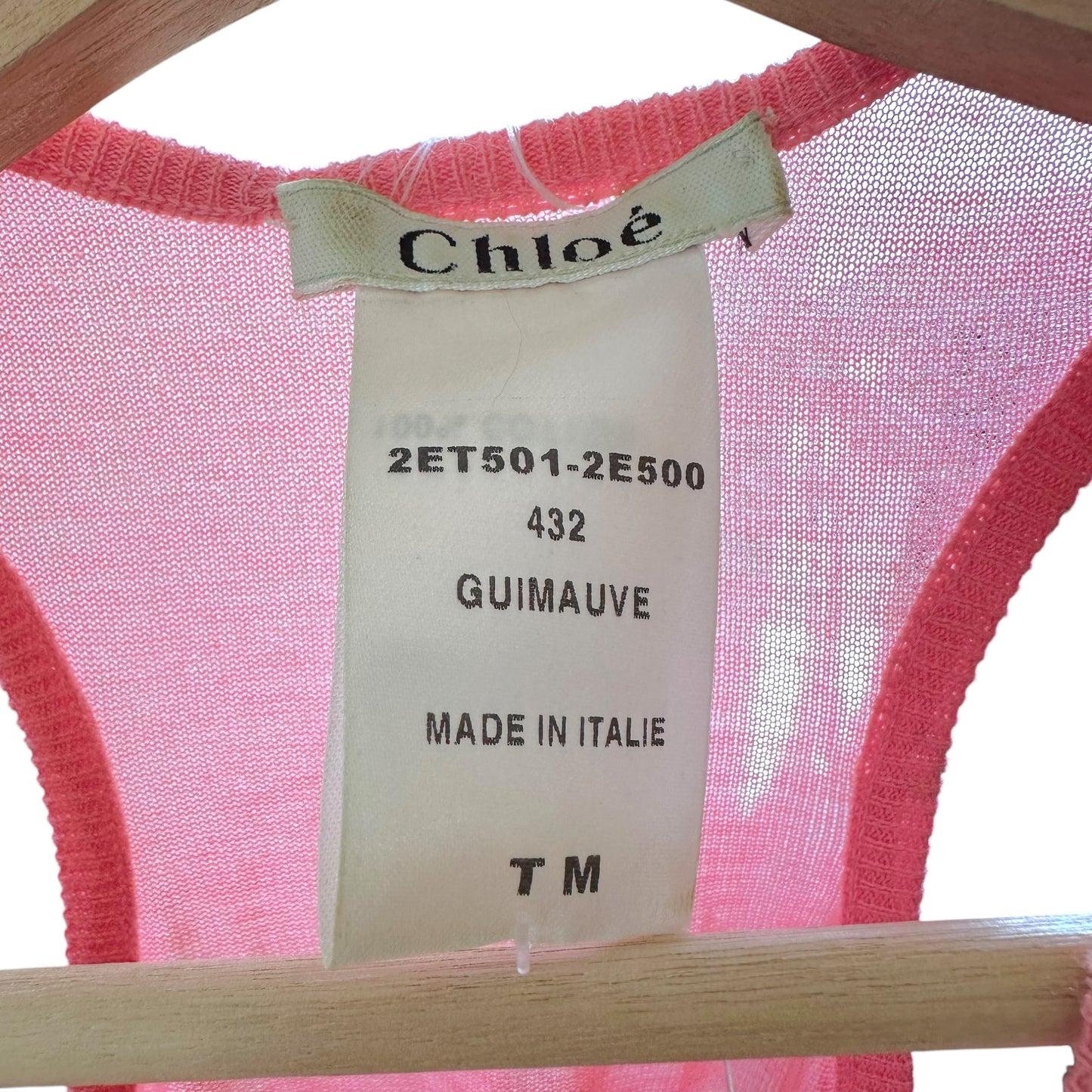 Chloe Tank Top Pink Ivory Beaded Neckline Sleeveless