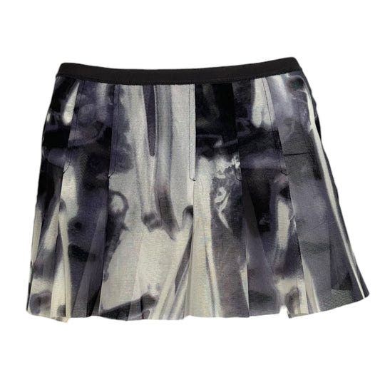 Jean Paul Gaultier JPG Gray Printed Mesh Micro Mini Skirt