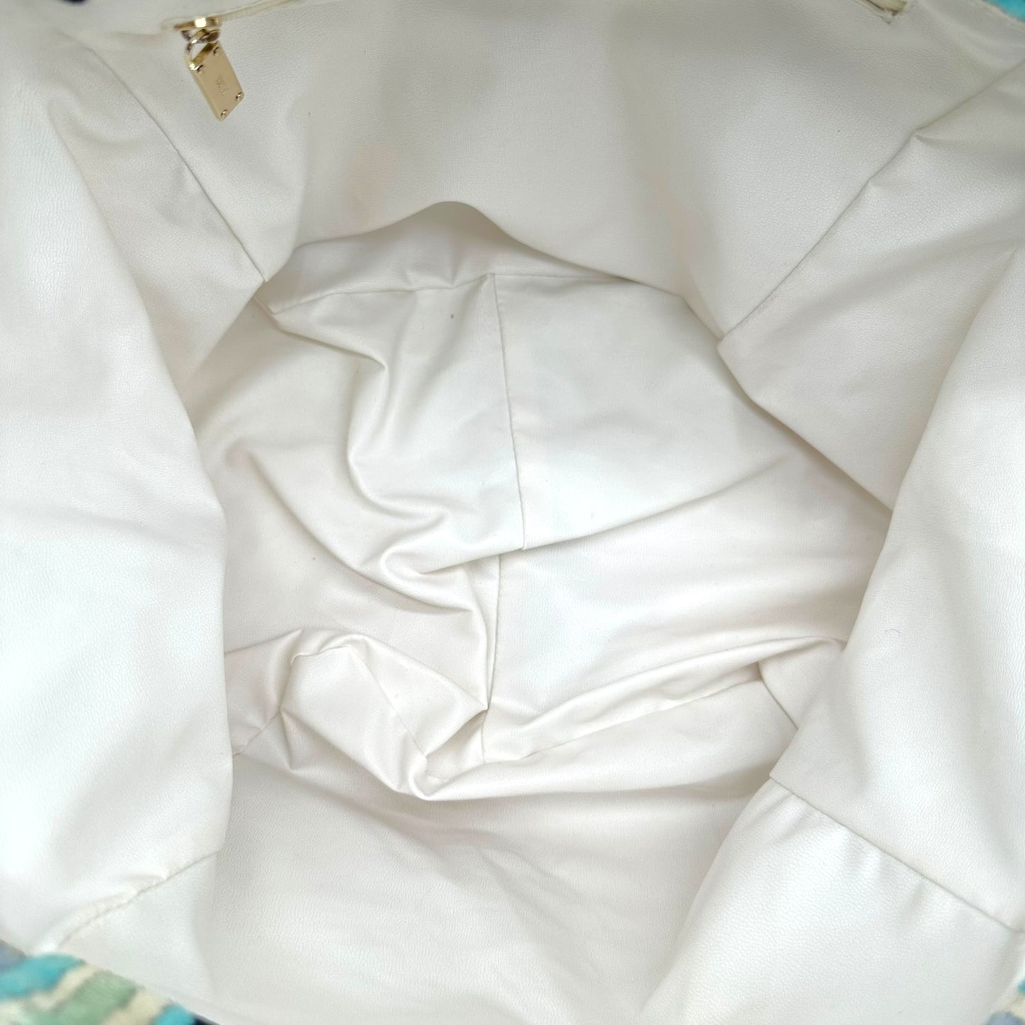 Emilio Pucci Blue Patterned 2-Way Terrycloth Beach Tote Bag