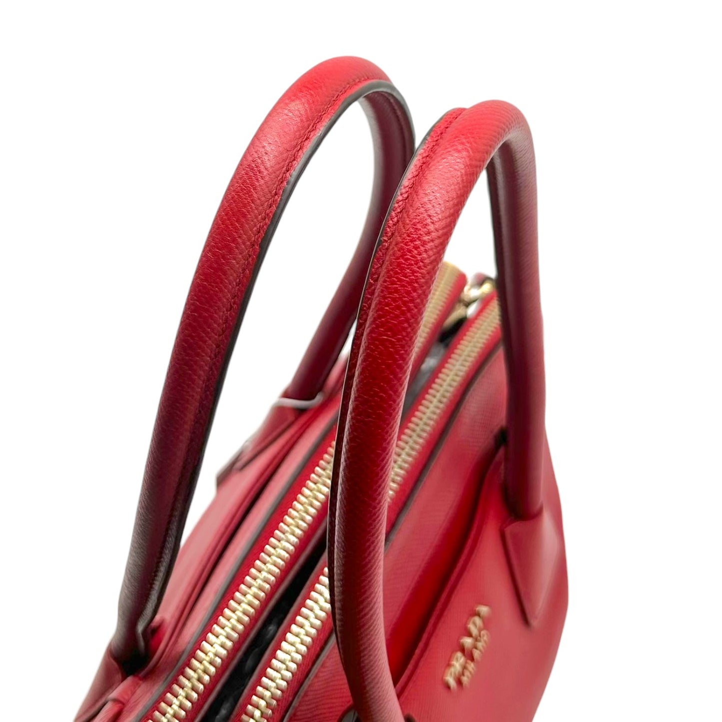 Prada Red Saffiano Leather 2-Way Shoulder Bag