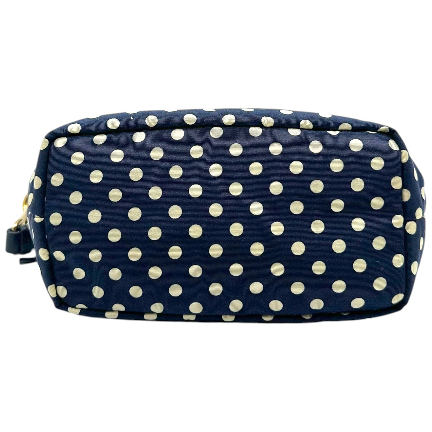 Miu Miu Polka Dot Print Pochette Bag Navy Blue White