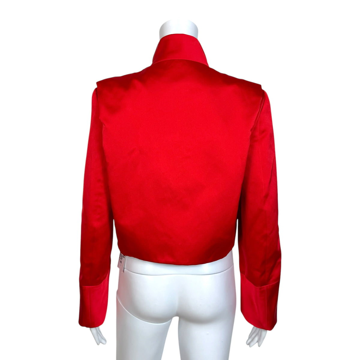 Ferragamo S/S 2023 Red Satin Cropped Jacket NEW
