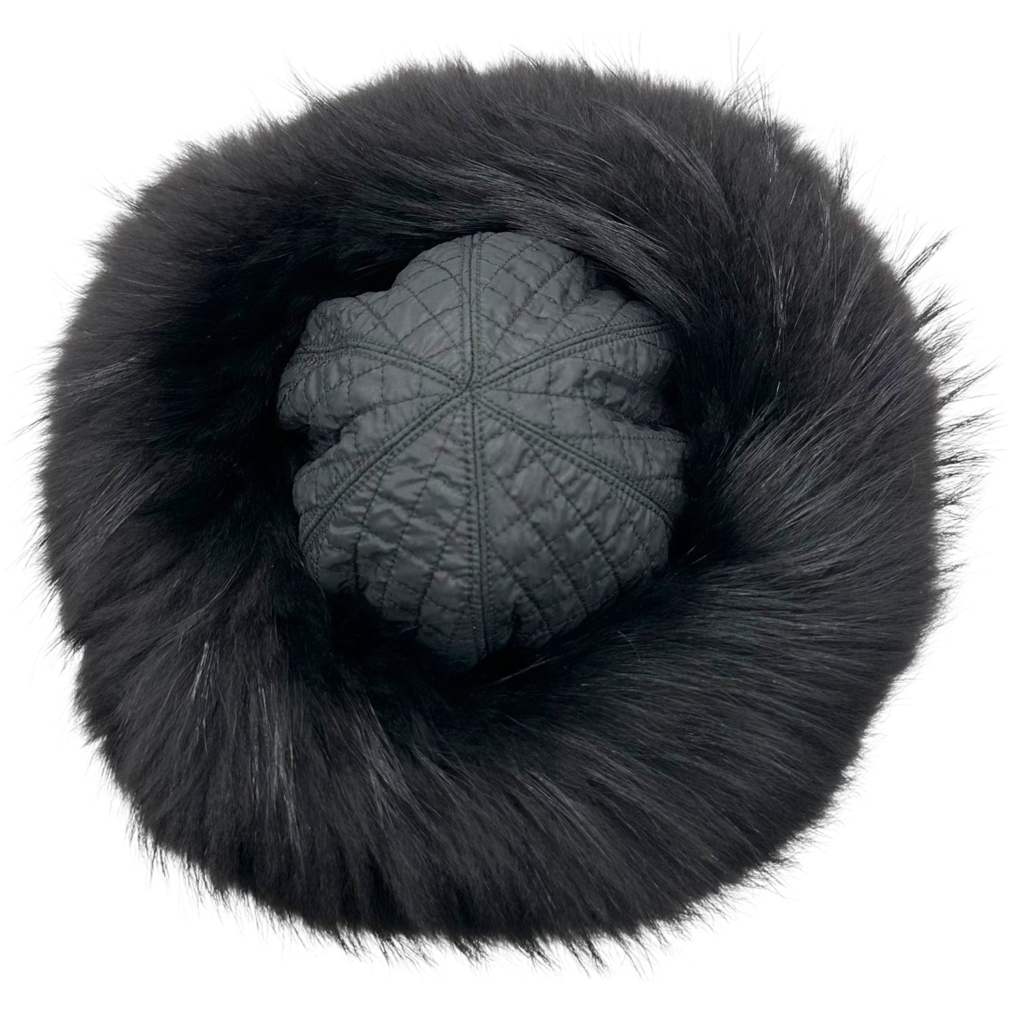 Prada Black Fox Fur Hat