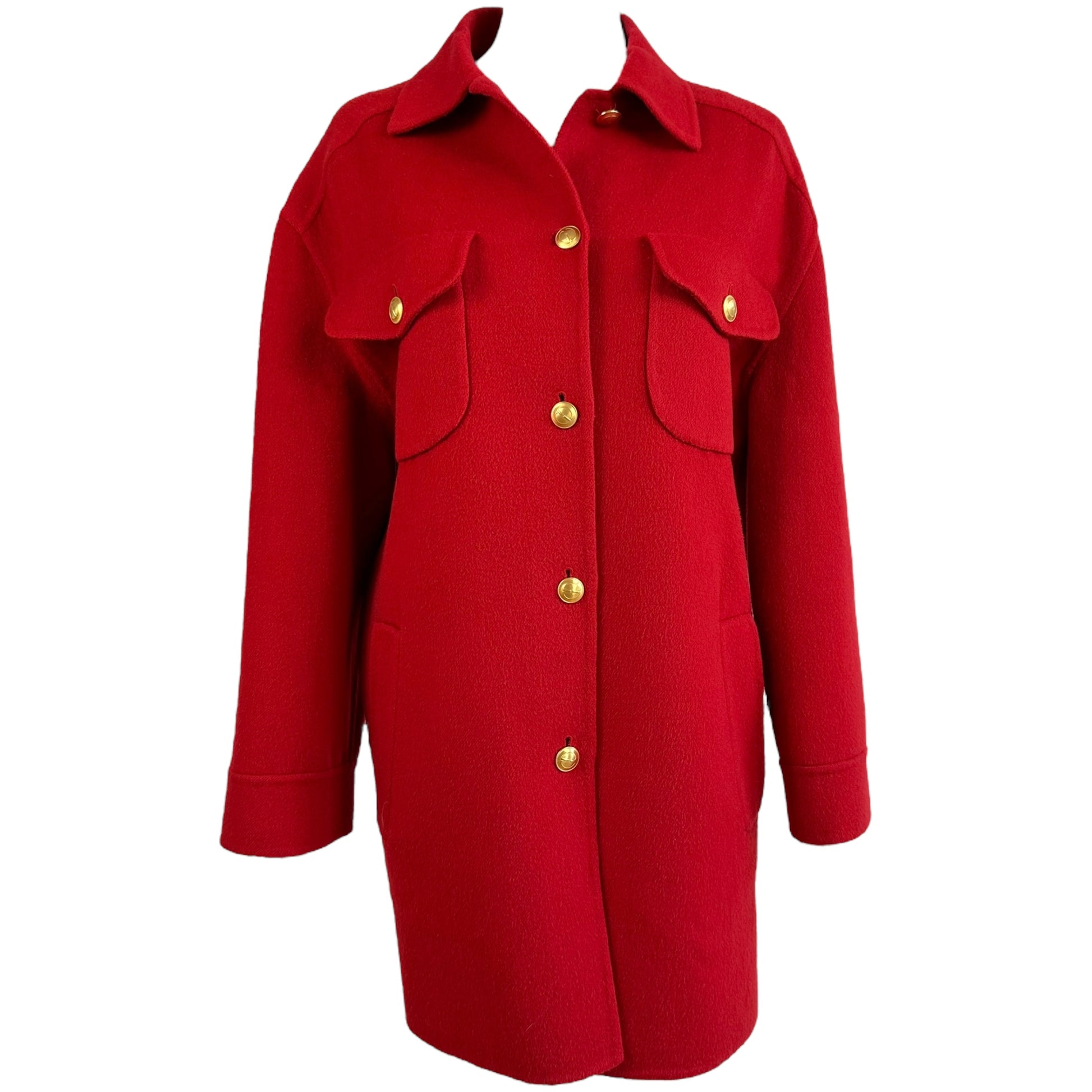 Gucci F/W 1994 Red Wool & Cashmere Overcoat - Outfit Repeater
