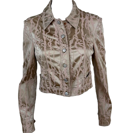 Christian Lacroix Jeans Pink Damask Satin Jacket