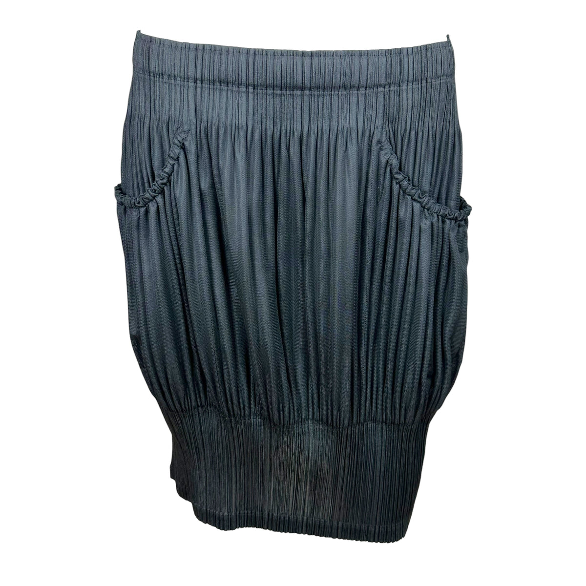 Issey Miyake Pleats Please Black Pleated Midi Skirt