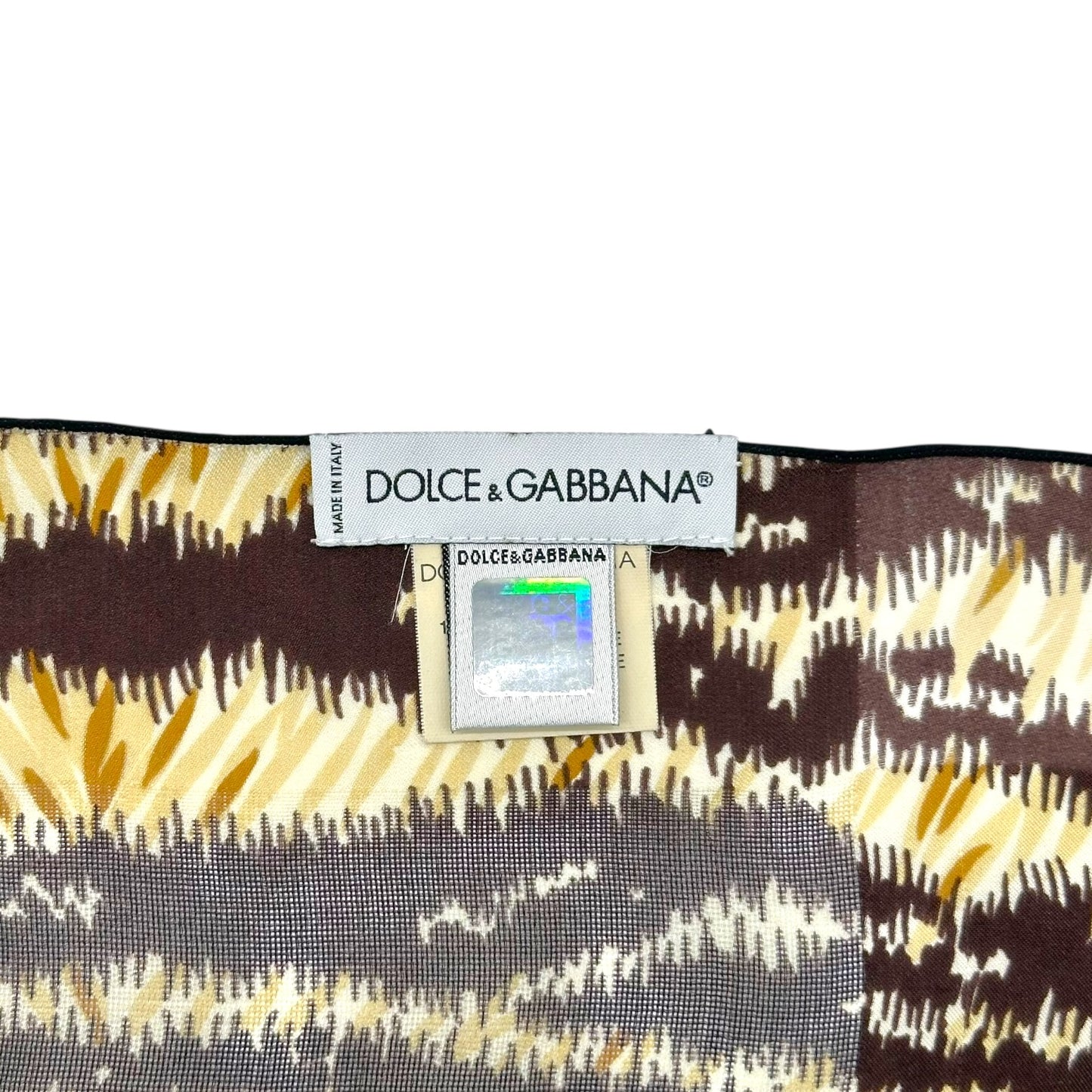 Dolce & Gabbana Tiger Print Silk Knit Square Scarf