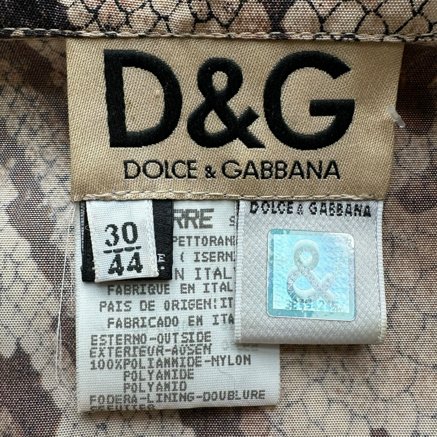 D&G Dolce & Gabbana Snakeskin Print Jacket