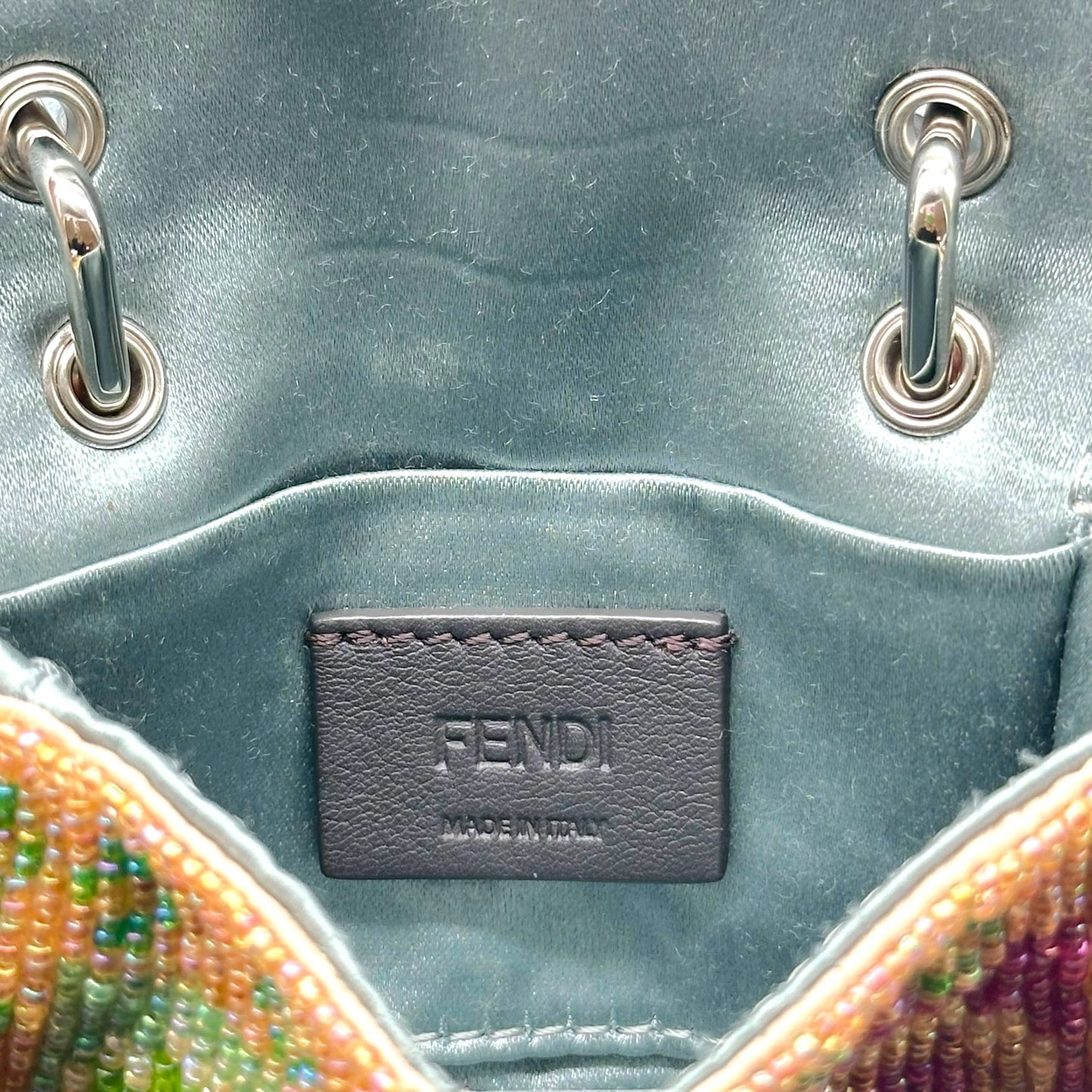 Fendi Micro Baguette Bag Multicolor Beaded Design