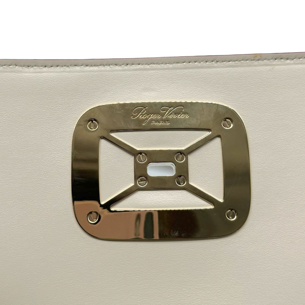 Roger Vivier Ikat Beaded Denim Leather Crossbody Bag