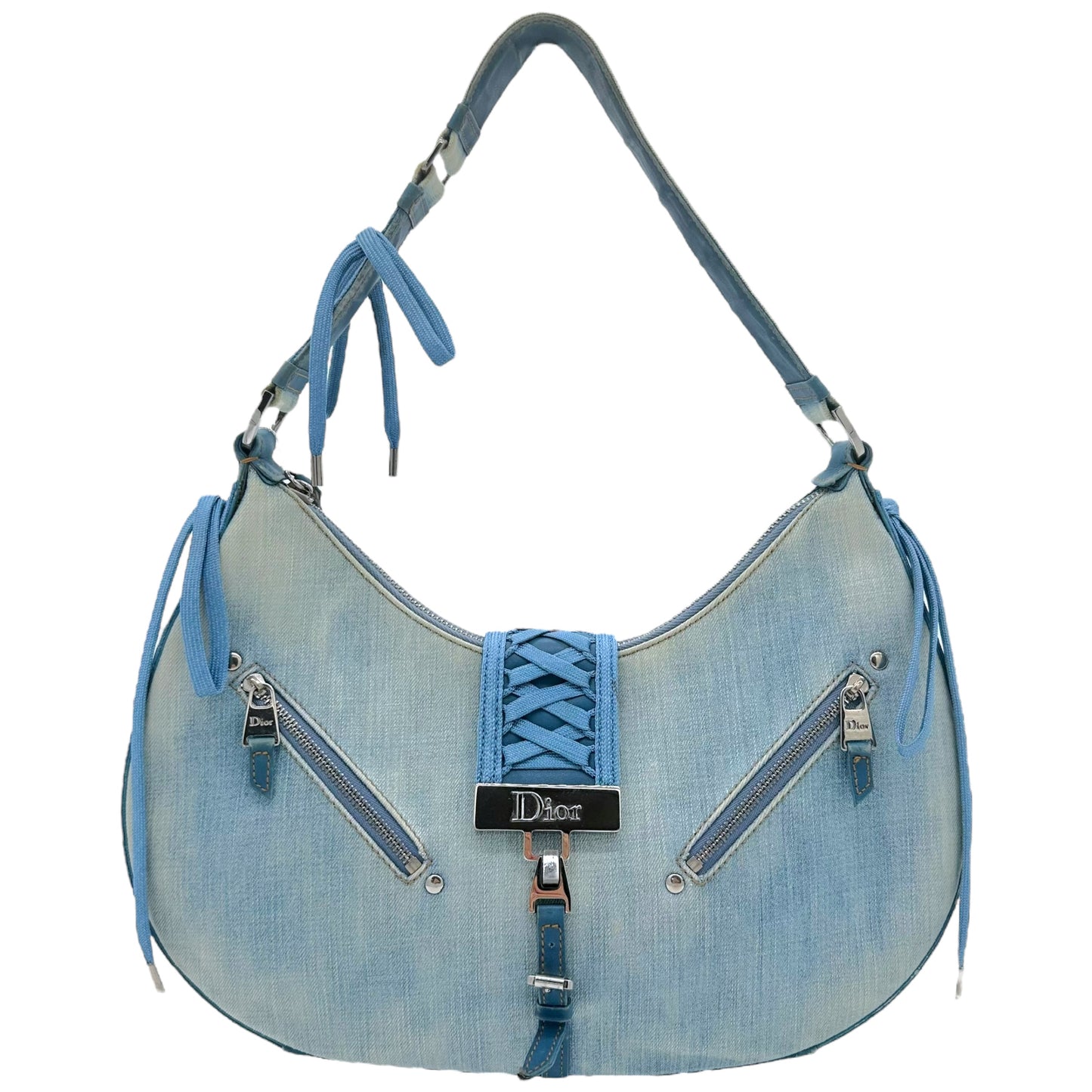 Christian Dior Light Wash Denim Admit It Shoulder Bag - Outfit Repeater