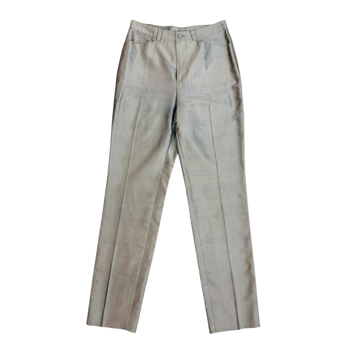 Jean Paul Gaultier Silk Mother of Pearl Blazer Pant Set