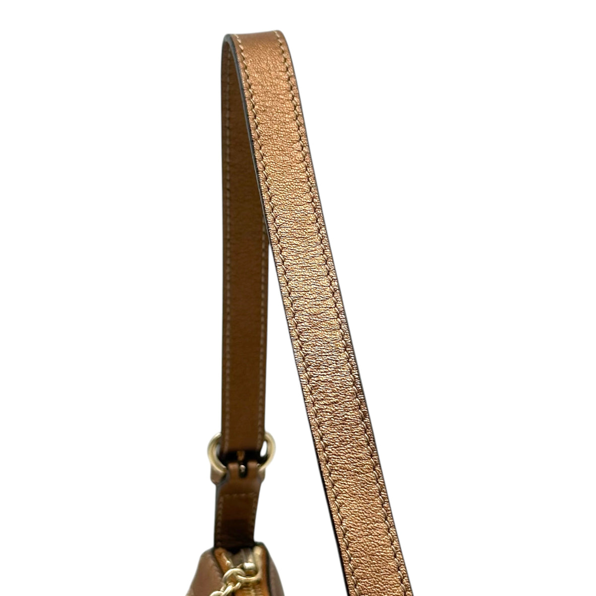 Gucci Bronze Metallic Monogram Pochette Bag