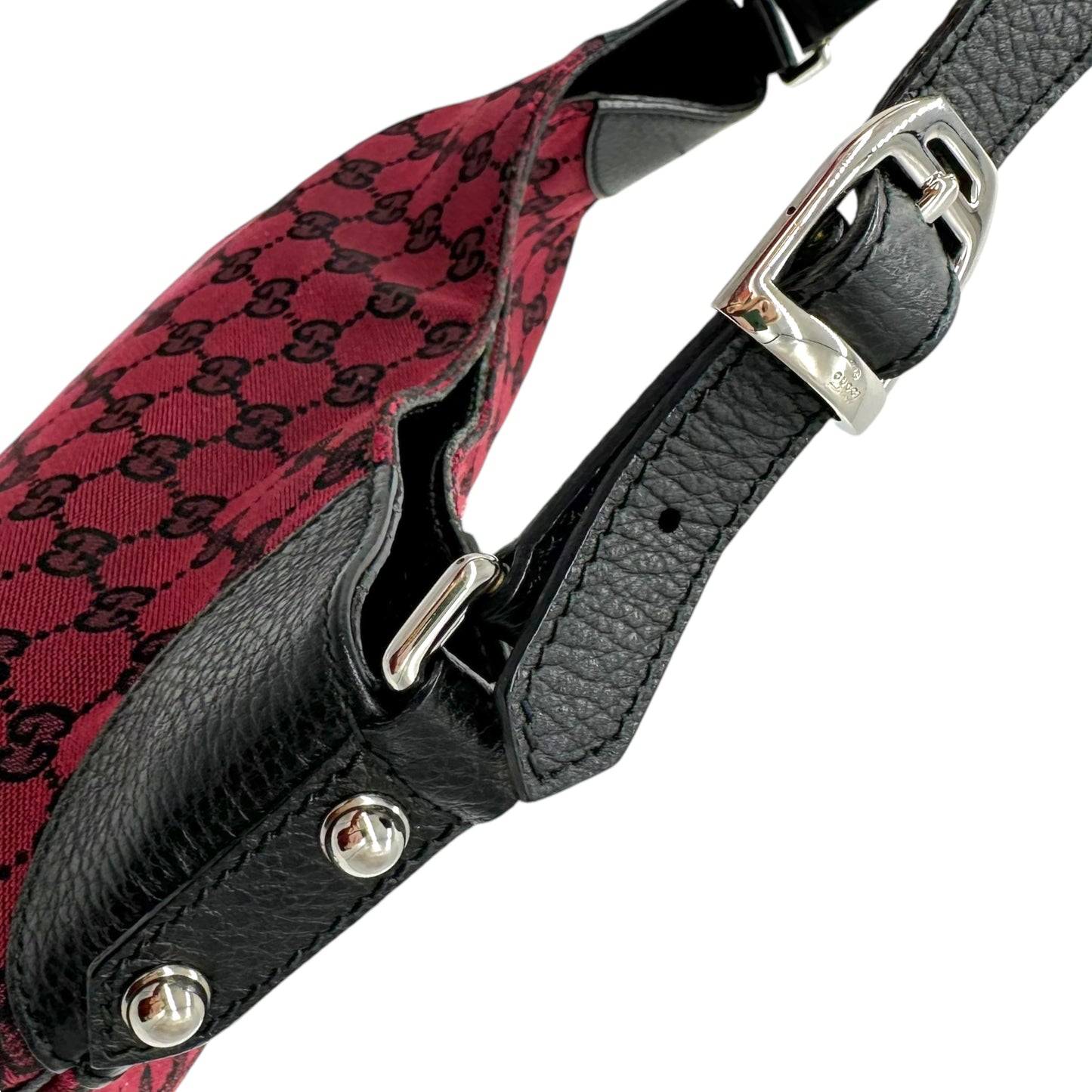 Gucci Red & Black Monogram Oversized Shoulder Bag - Outfit Repeater