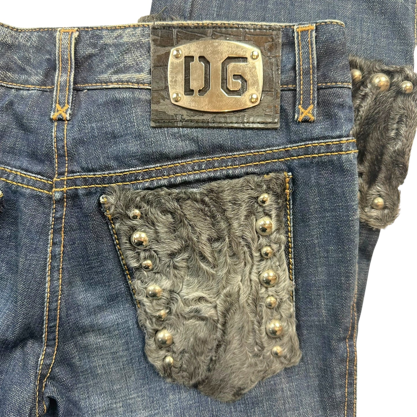 Dolce & Gabbana Studded Fur Trim Capri Pants - Outfit Repeater