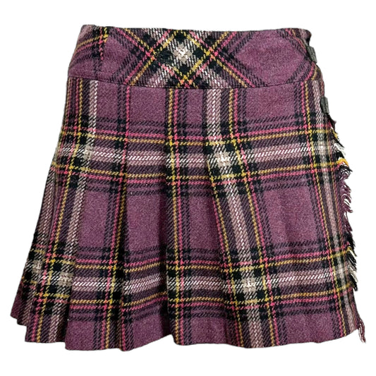 Burberry Blue Label Purple Plaid Mini Skirt