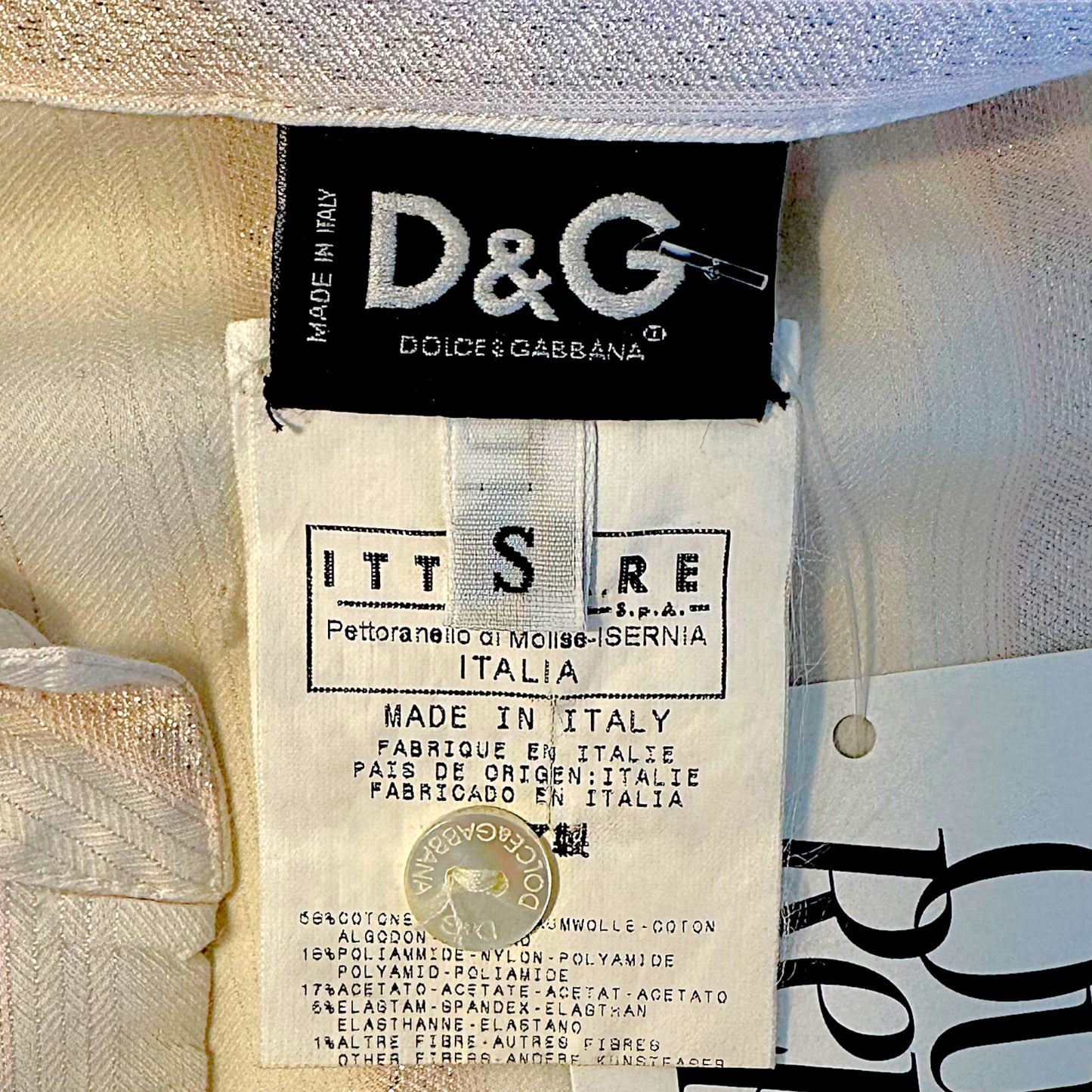 D&G Dolce & Gabbana Pink & White Striped Button Up Blouse - Outfit Repeater