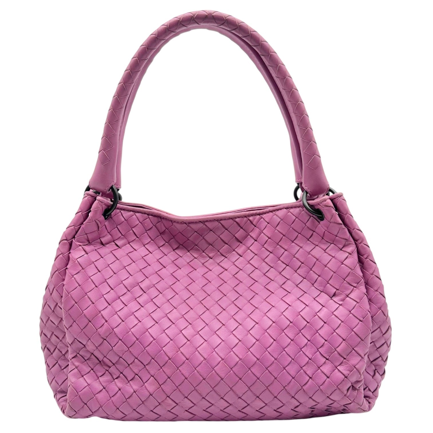 Bottega Veneta Small Parachute Bag Pink Purple Intrecciato