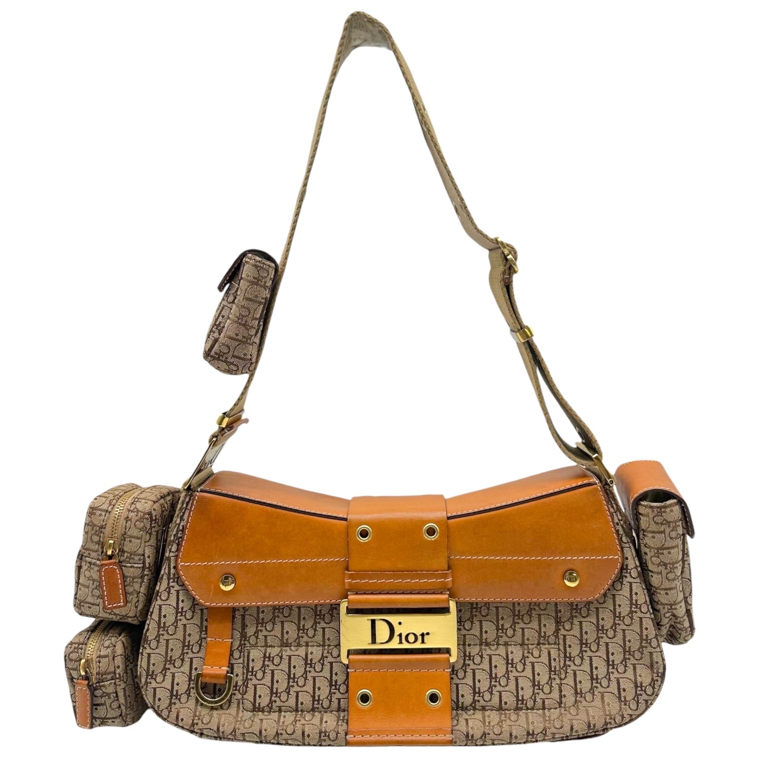 Christian Dior Tan Monogram Shoulder Bag